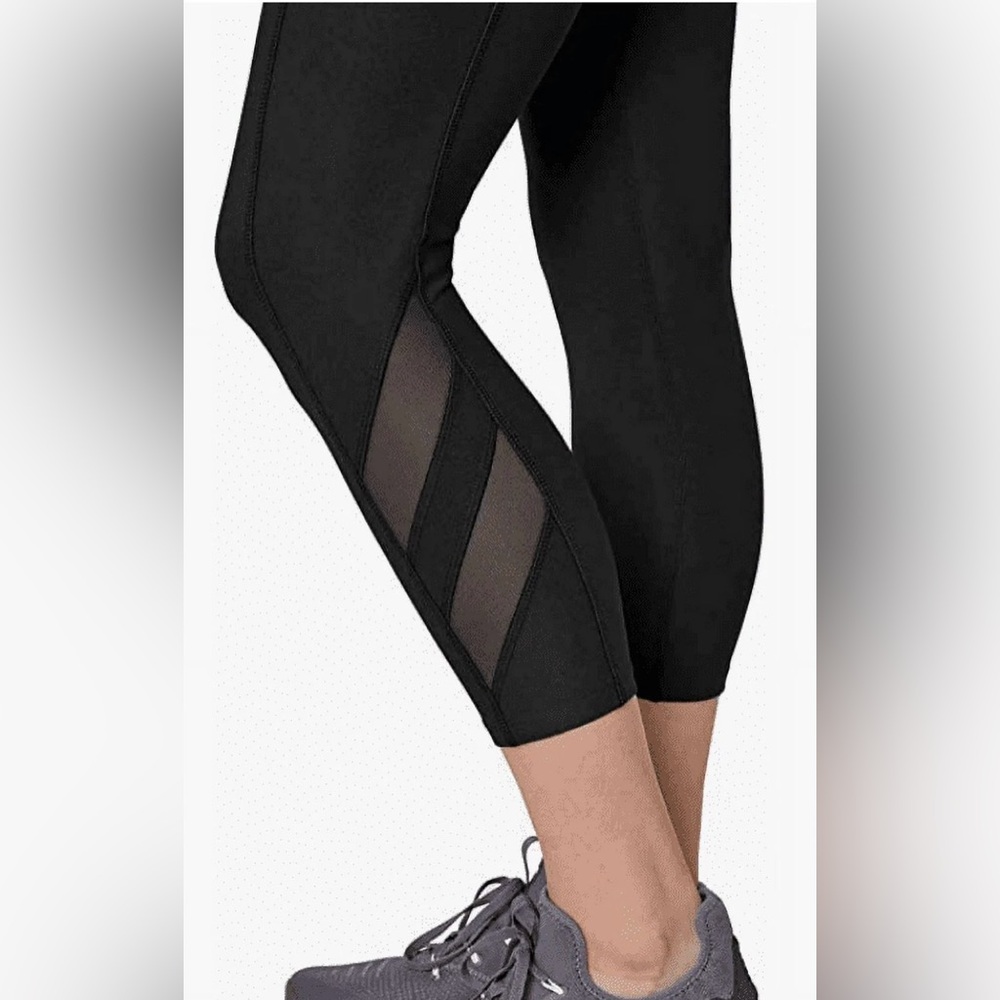 Mondetta Mid Weight High Waist Mesh Leggings Yoga Workout Gym Running Activewear - Picture 4 of 16